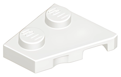 Деталь LEGO Клиновидная пластина Lego Wedge, Plate 2 x 2 Left 24299 White N