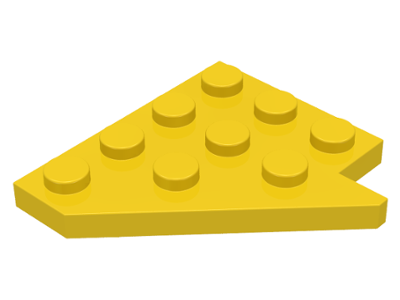 Wedge, Plate 4 x 4 Wing Left, 3936 Yellow U
