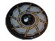Technic, Disk 3 x 3 with Gold Blade Pattern (Sticker) - Set 76097, 2723pb070  