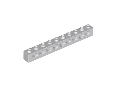 Деталь LEGO Lego Technic, Brick 1 x 10 with Holes 2730 Light Bluish Gray N