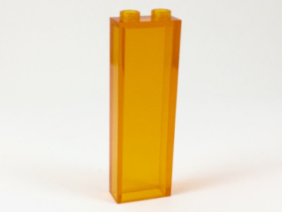 Деталь Lego Brick 1 x 2 x 5 - Blocked Open Studs or Hollow Studs 2454 Trans-Orange U