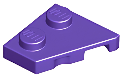 Деталь LEGO  Lego Wedge, Plate 2 x 2 Left 24299  Dark Purple U