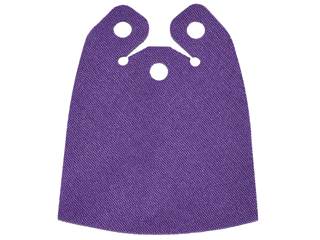 Mini Doll, Cape Cloth, Straight Sides and Slightly Curved Bottom with 3 Top Holes, 26584 Dark Purple U