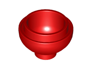 Деталь LEGO Brick, Round 2 x 2 Dome Bottom 15395 Red N