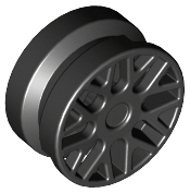Wheel 11mm D. x 6mm with 8 'Y' Spokes, 93595 Black U