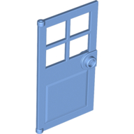 Дверь Lego Door 1 x 4 x 6 with 4 Panes and Stud Handle 60623 Medium Blue U