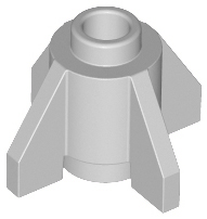 Brick, Round 1 x 1 with Fins, 4588 Light Bluish Gray U
