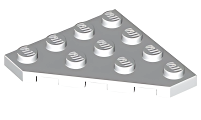 Деталь LEGO Wedge, Plate 4 x 4 Cut Corner 30503 White U
