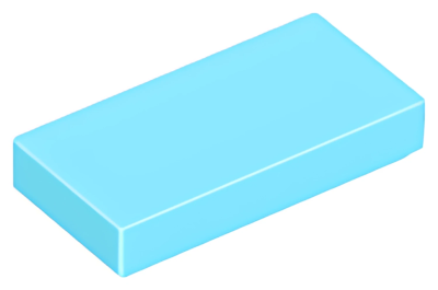 Деталь LEGO Tile 1 x 2 with Groove 3069b Medium Azure U
