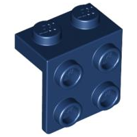 Деталь Lego Скоба Bracket 1 x 2 - 2 x 2 44728 (21712, 86644, 92411) Dark Blue U