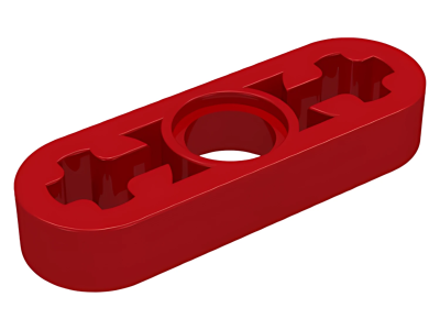 Деталь LEGO Technic, Liftarm Thin 1 x 3 - Axle Holes 6632 Red N