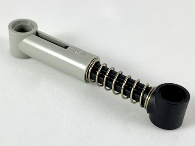 Technic, Shock Absorber 6.5L with Black Piston Rod - Normal Spring, 731c05 Light Gray U