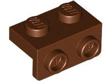 Деталь Lego Скоба Bracket 1 x 2 - 1 x 2 99781 Reddish Brown N