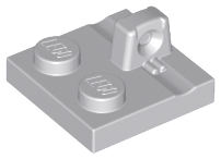 Hinge Plate 2 x 2 Locking with 1 Finger on Top, 92582 Light Bluish Gray N