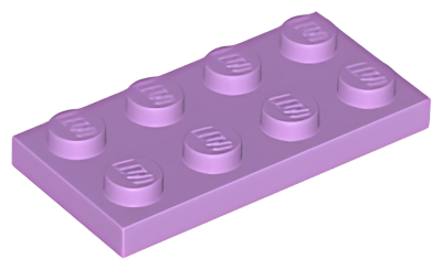 Деталь LEGO Plate 2 x 4 3020 Medium Lavender N
