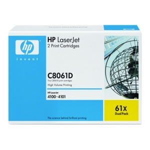 Двойная упаковка оригинальных картриджей HP C8061XD Dual Pack LaserJet 4100, 4100dtn, 4100n, 4100tn C8061D