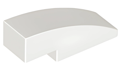 Деталь LEGO Lego Slope, Curved 3 x 1 50950 (1605, 63278) White N