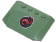 Wedge 4 x 6 x 2/3 Triple Curved with Red Shrimp on Dark Gray Background Pattern (Sticker) - Set 70419, 52031pb130  