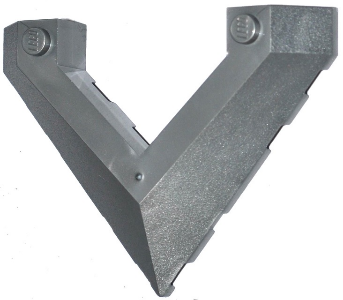 Wedge 6 x 8 Pointed Cutout, 22390 Flat Silver U