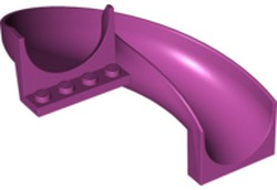 Slide Playground 7 x 12 x 8 1/3 Curved 180 degrees, 11267 Magenta U