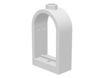 Window 1 x 2 x 2 2/3 with Rounded Top, 30044 White N