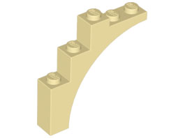 Arch 1 x 5 x 4 - Continuous Bow, 2339 Tan N