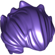 Minifigure, Hair Bushy Swept Back, 28551 Dark Purple U