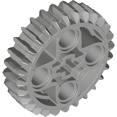 Деталь Lego Technic, Gear 28 Tooth Double Bevel 46372 Light Bluish Gray N