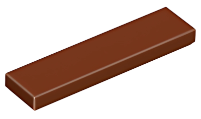 Деталь LEGO Tile 1 x 4 2431 (35371, 75703, 91143, 100687) Reddish Brown U