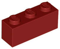 Brick 1 x 3, 3622 Dark Red U