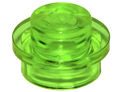 Деталь LEGO Plate, Round 1 x 1 4073 Trans-Bright Green U