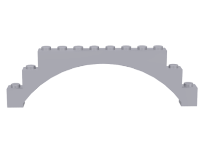 Деталь Lego Арка 1 x 12 x 3 Raised Arch with 1 Cross Support 14707 Light Bluish Gray N