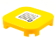 Tile, Modified 4 x 4 with Rounded Corners and 4 Feet with Super Mario Scanner Code 2 Arrows Cycle Pattern (Sticker) - Sets 71360 / 71439, 68869pb002  