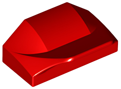 Деталь LEGO Lego Slope, Curved 1 x 2 x 2/3 Wing End 47458 (78881, 81300) Red U