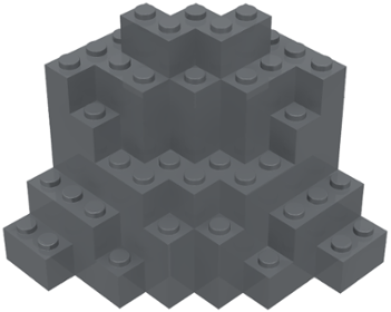 Rock Panel 8 x 8 x 6 Medium Symmetric (MURP), 23996 Dark Bluish Gray U