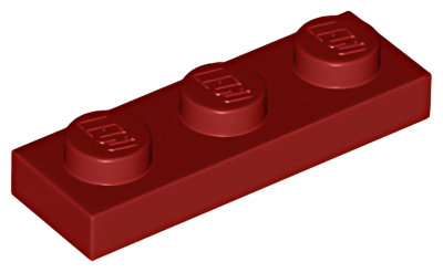 Деталь LEGO Plate 1 x 3 3623 Dark Red U