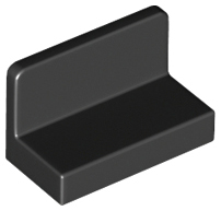 Panel 1 x 2 x 1 with Rounded Corners, 4865b Black N