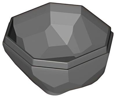 Деталь Lego Rock 4 x 4 Octagonal Boulder, Bottom 30294 (28696, 42291, 53528, 53934) Dark Bluish Gray U