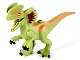 Dinosaur Dilophosaurus Second Version with Flexible Rubber Tail, Dark Red and Medium Nougat Markings, Dilo03