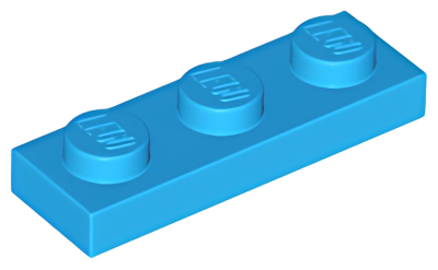 Деталь LEGO Plate 1 x 3 3623 Dark Azure U