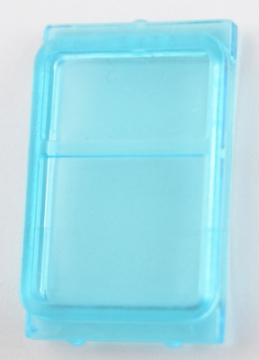Glass for Train Door with Lip on Top and Bottom, 4183 Trans-Light Blue U