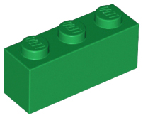 Brick 1 x 3, 3622 Green N