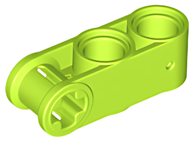 Деталь LEGO Technic, Axle and Pin Connector Perpendicular 3L with 2 Pin Holes 42003 Lime N