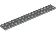 Plate 2 x 16, 4282 Light Gray U