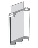 Panel 3 x 3 x 6 Corner Wall without Bottom Indentations 87421