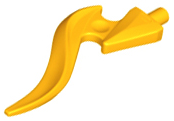 Lego Wave Rounded Curved Single with Bar End and Triangular Base (Flame) 18395 Bright Light Orange U