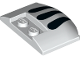 Wedge 3 x 4 x 2/3 Triple Curved with Three Black Lines Comma Claw Pattern, 93604pb09  