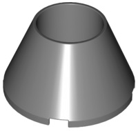 Cone 4 x 4 x 2 Hollow No Studs, 4742 Dark Bluish Gray U