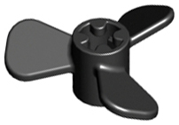 Propeller 3 Blade 3 Diameter with Axle Hole, 6041 Black U