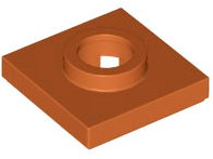Turntable 2 x 2 Square Base, 27448 Dark Orange N